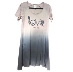Legaci Ombre Love Oregon Tee Shirt Dress Size Medium